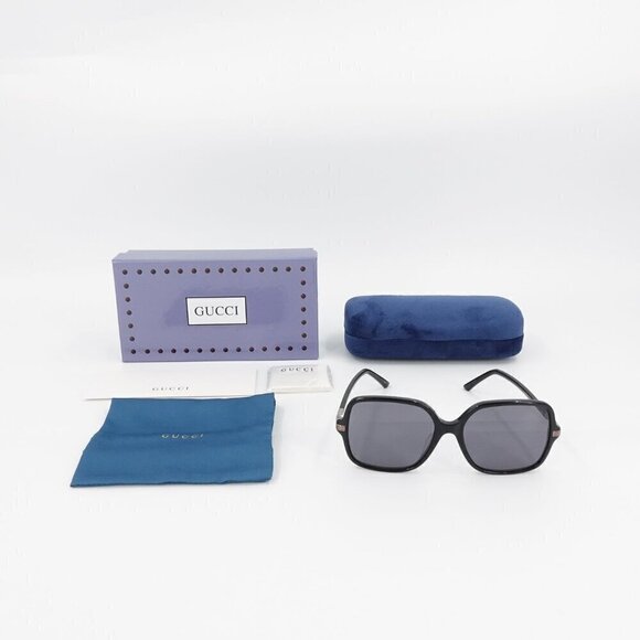 Gucci GG1448 Square Sunglasses Black Gray OS - Picture 5 of 15